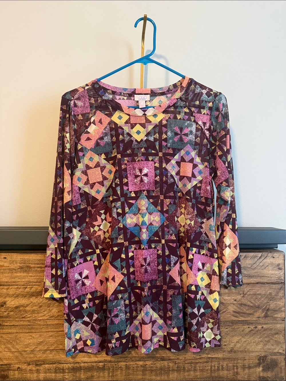 $5 for $25 Logo Layers Multicolor Geometric Top